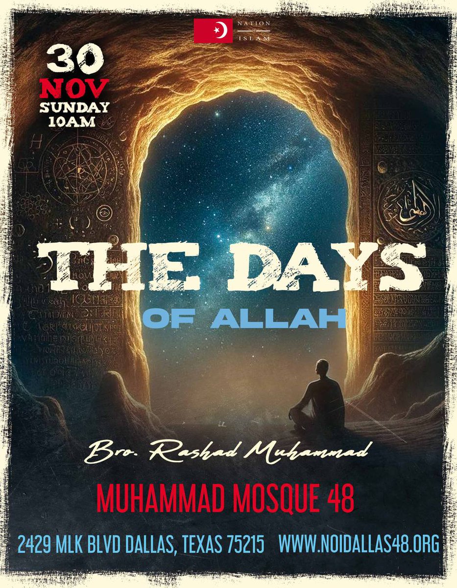 PhenomRadio's tweet image. #CommunityDevelopment &quot;The Days of Allah&quot; Delivered by Brother Rashad Muhammad- noidallas48.org Welcome To The Nation of Islam Muhammad Mosque No. 48 - Be our Guest! Call For A Ride 214.421.4848 #TheFinalCall #FinalCall #NOIDallas