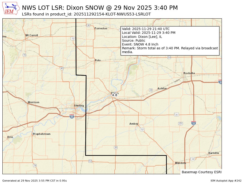 MidwestWeather3's tweet image. At 3:40 PM CST, Dixon [Lee Co, IL] Public reports Snow of 4.80 Inch. Storm total as of 3:40 PM. Relayed via broadcast media. #ilwx mesonet.agron.iastate.edu/lsr/?by=wfo&amp;amp;wf…
