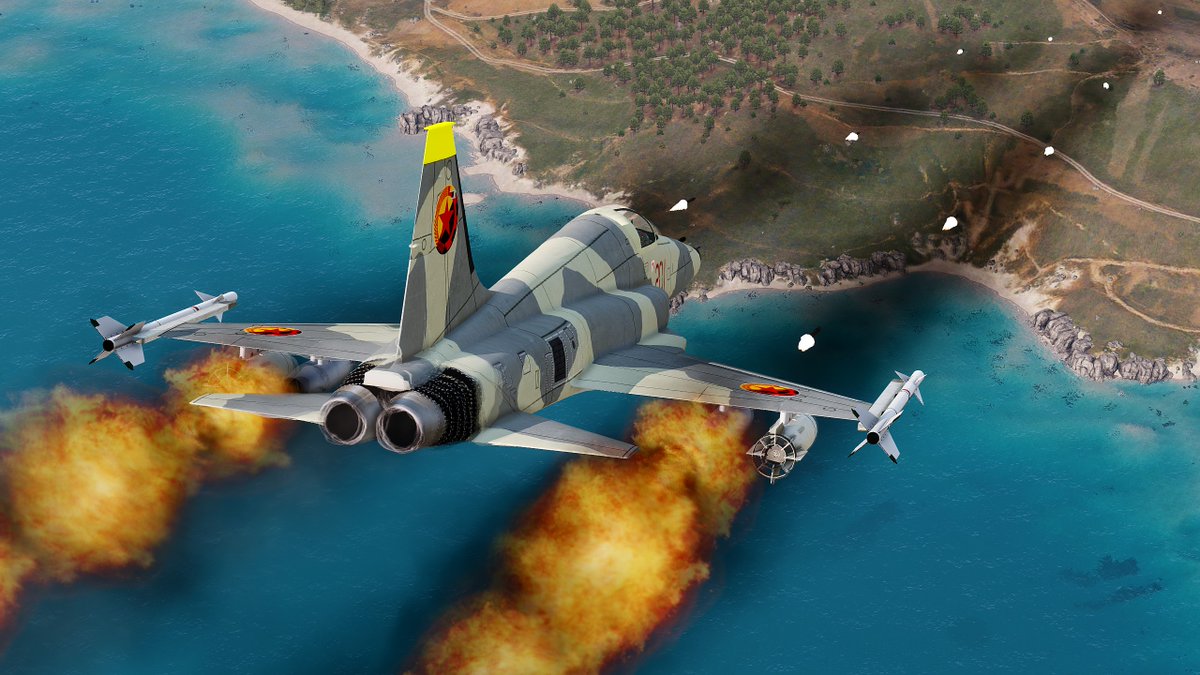 Viper1Zero's tweet image. F-5 (MiG-28 per @ProjectRacs lore) has always been a favorite. Something about economic light fighters that calls to us.