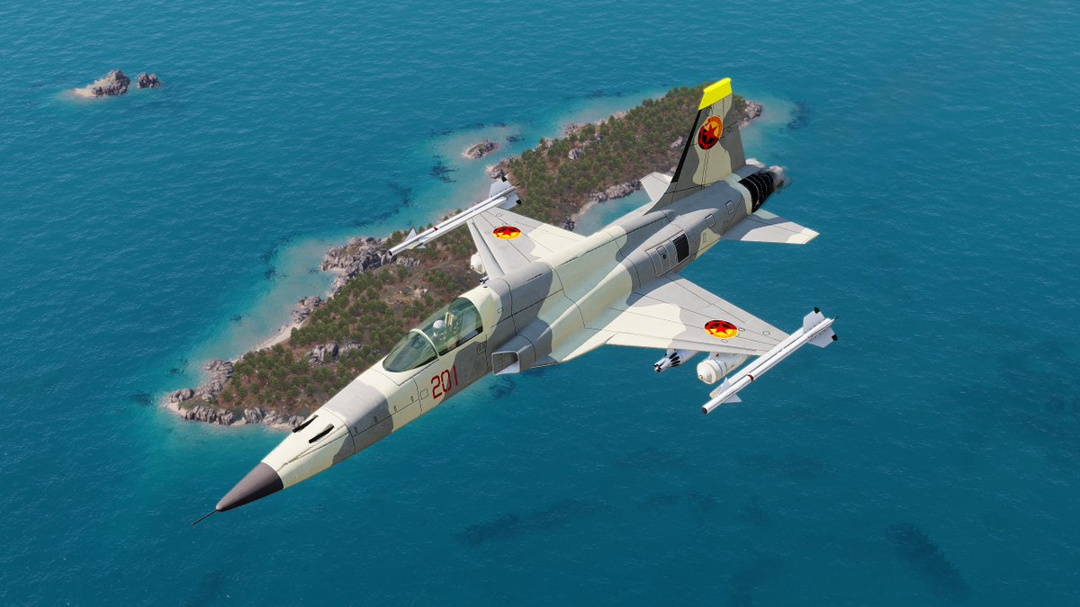 Viper1Zero's tweet image. F-5 (MiG-28 per @ProjectRacs lore) has always been a favorite. Something about economic light fighters that calls to us.