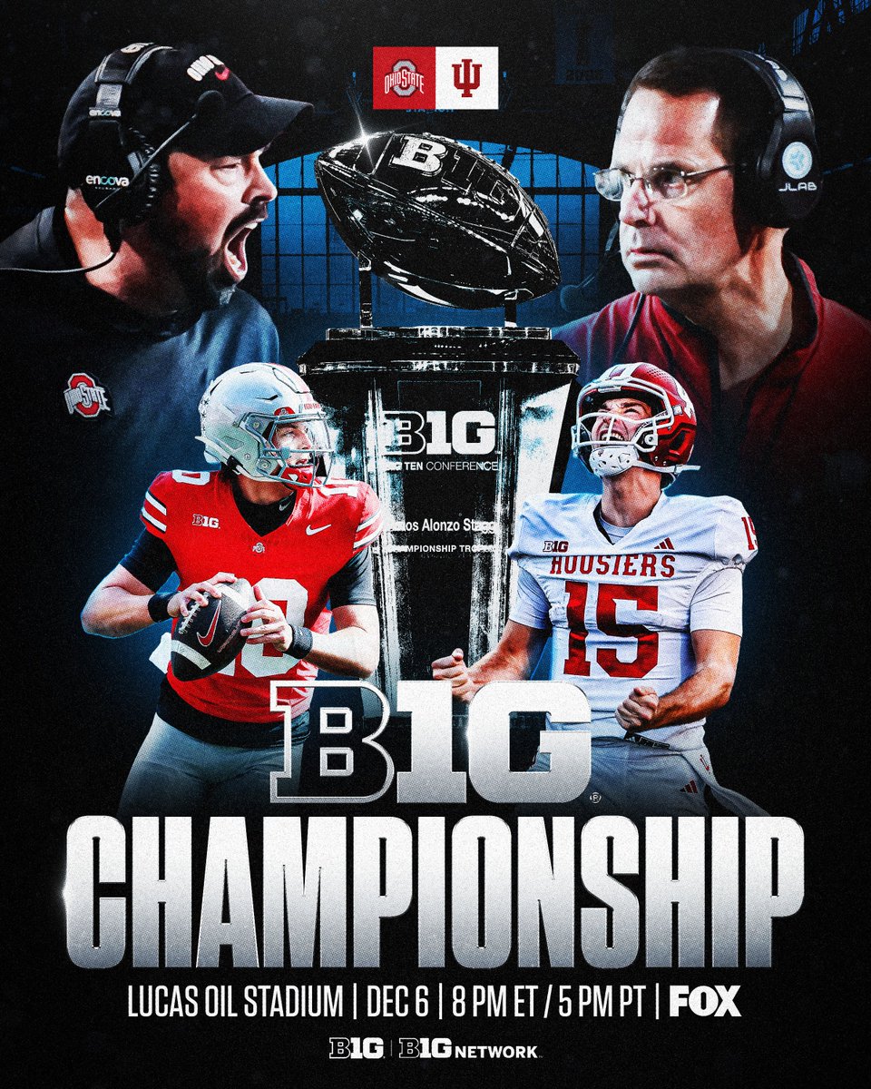 LandoInvests's tweet image. #1 OSU vs #2 Indiana for the Big 10 Championship

IU with the home field advantage playing at Lucas Oil #Colts stadium.

Gonna be a great game 👀