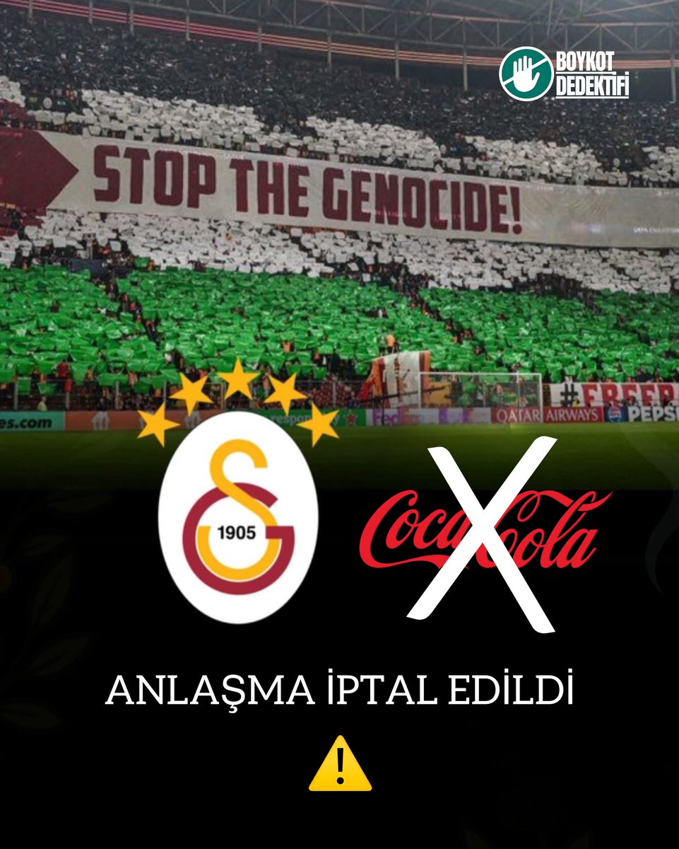 Galatasaray CocaCola ile Sponsorluk
Anlaşmasını iptal ❌ Etti