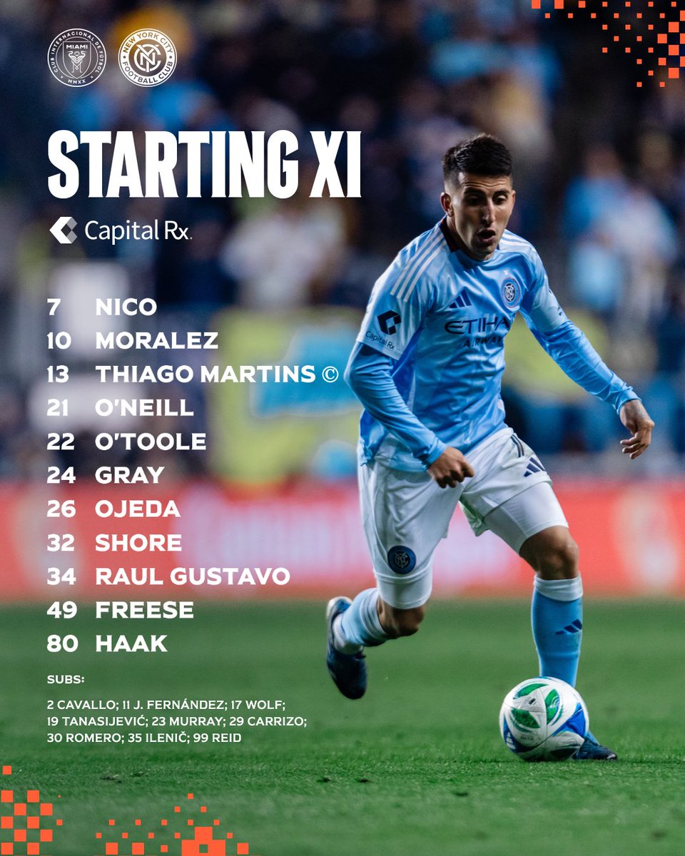 Starting XI: Nico, Moralez, Thiago Martins, O'Neill, O'Toole, Gray, Ojeda, Shore, Raul Gustavo, Freese, Haak