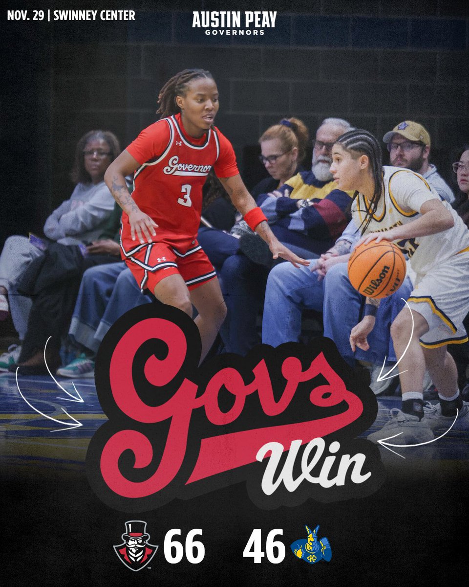 GovsWBB's tweet image. Took down the Roos!!🎩🏀

#LetsGoPeay