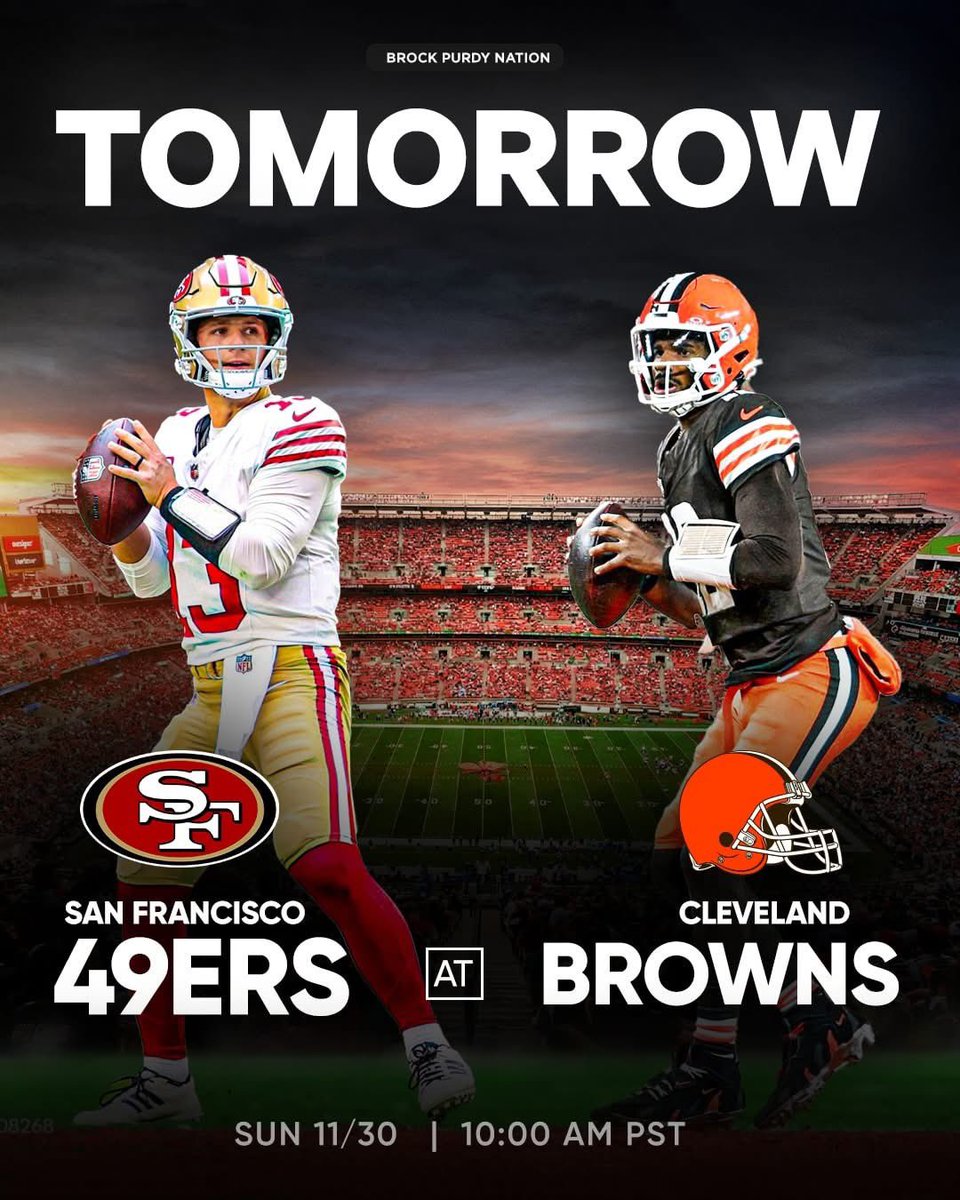SpanishninersF's tweet photo. Mañana a x la 9a victoria. 
#FTTB 
#NFL 
#Week13 
#GoNiners 
#BangBangNinersBang
#SFvsCLE 
#spanishniners https://t.co/uuO4kJqY8P