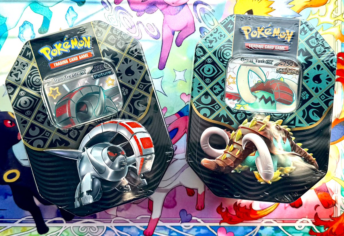 Had a sale fall through sooooo listing again

PALDEAN FATES 

-Zard Tin $95
-Tin Display $310
-Sticker Tech Set $120
-Iron Tins $55 (have 7 will do $100 for sets)

Let me know if you have any questions