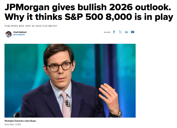 🔵BARCHART: JP Morgan prevede che l'S&P 500 raggiunga 8.000 nel 2024