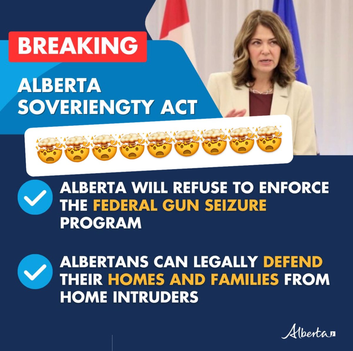 I’ve never wanted to move to Alberta more badly than today. 

All the Premiers should borrow Danielle Smith’s spine and brains. 

True. Conservative. Values. 

Keeping Canadians safe from our government.