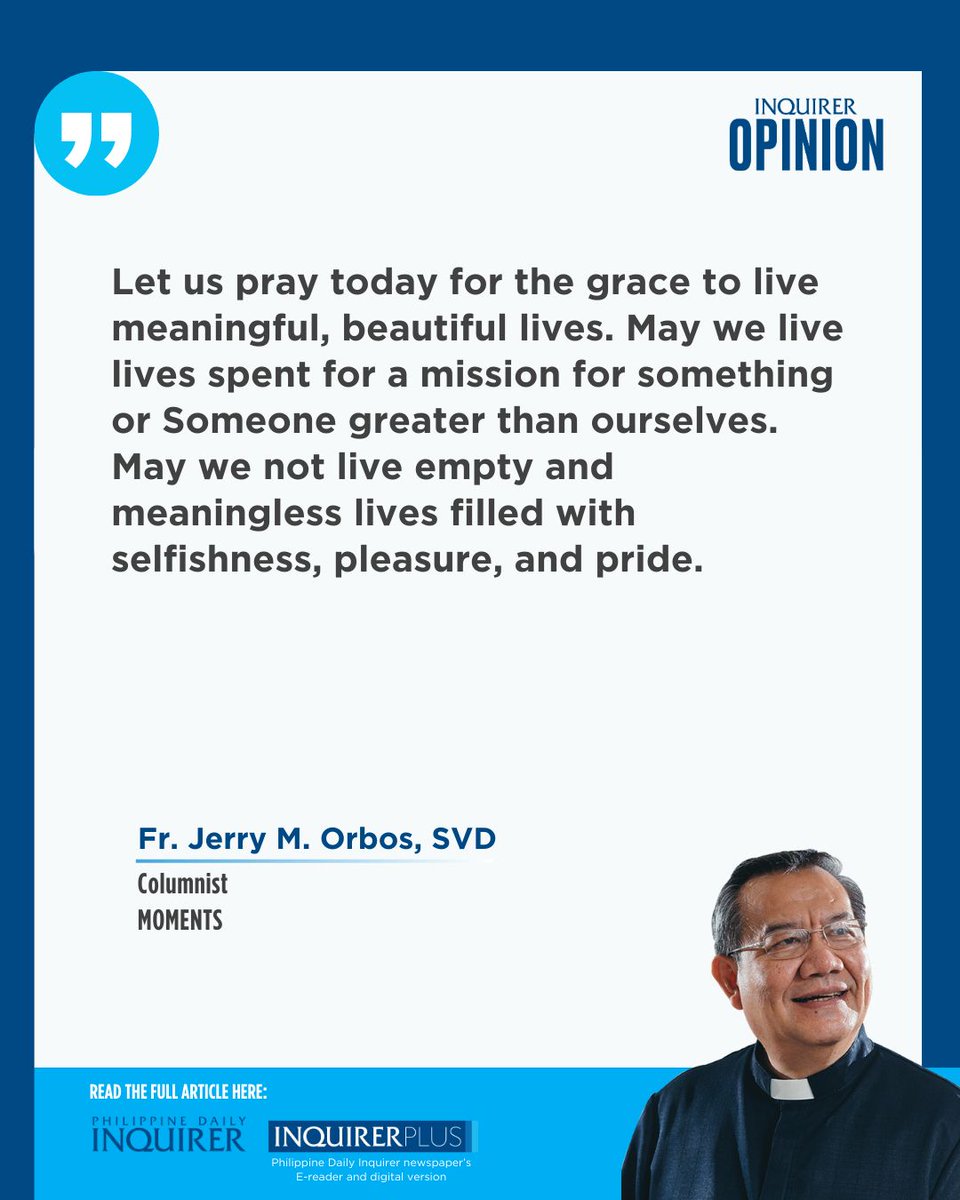 Today's #Moments by Fr. Jerry M. Orbos, SVD (Nov. 30, 2025).

Visit opinion.inquirer.net for fearless views and more.

Get the Inquirer here: fb.com/inqplus