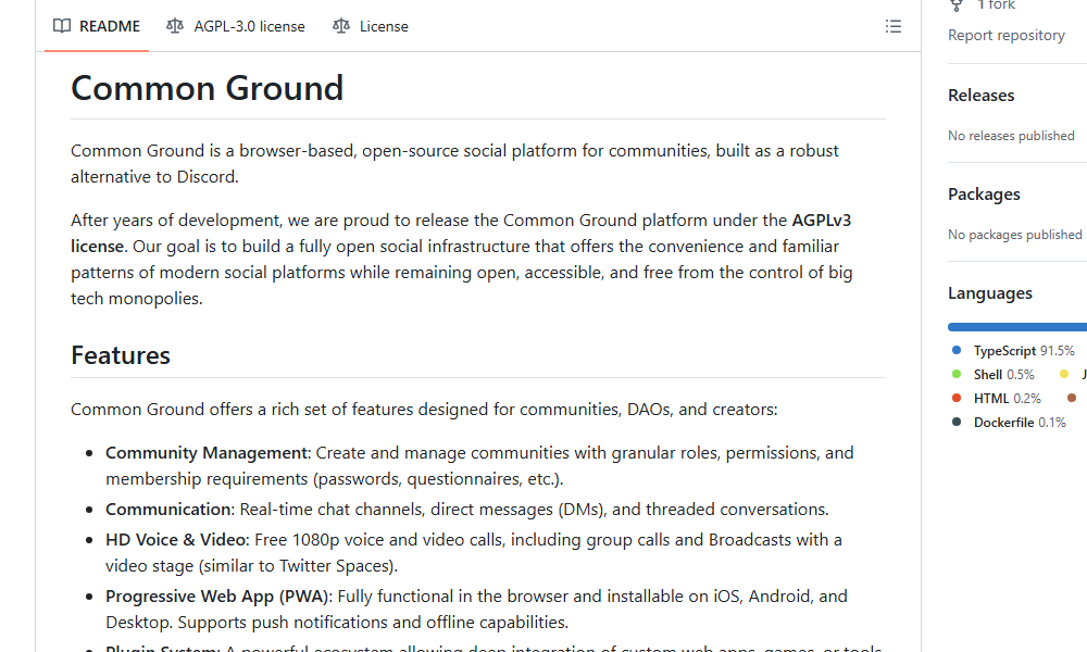 clxymox's tweet image. 📝 commonground
⭐ 15 stars

&quot;Plateforme sociale open-source pour des communautés libres et décentralisées !&quot;
#GitHub