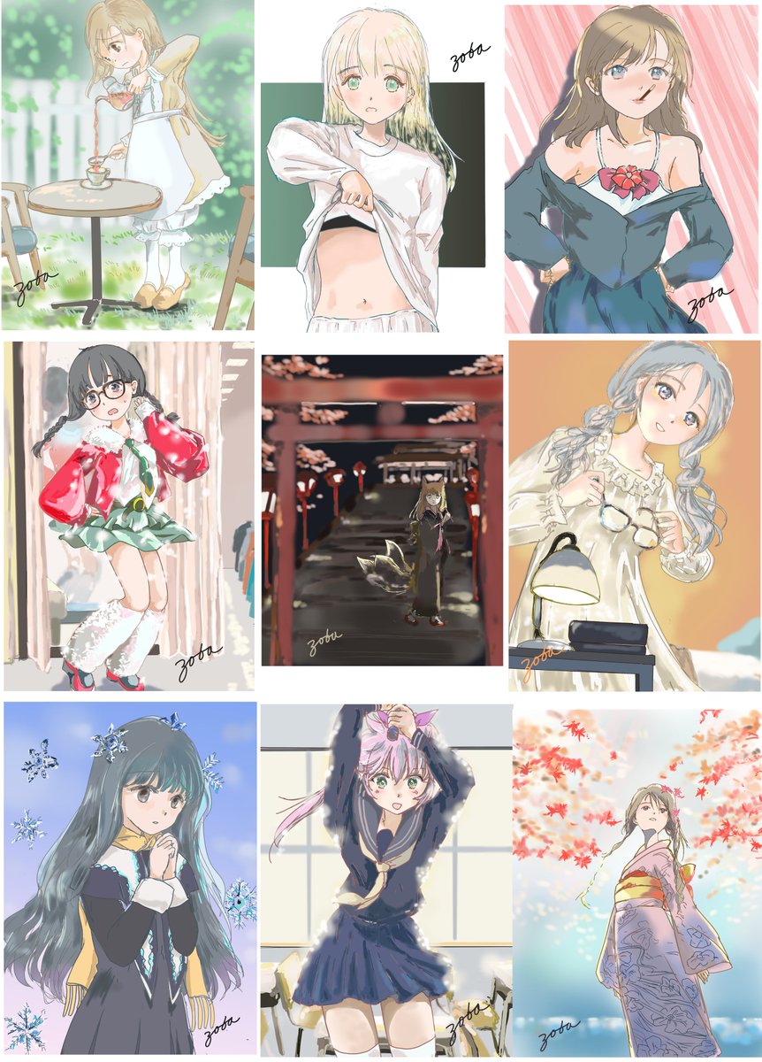 #今月描いた絵を晒そう 
今月も見てくださりありがとうございます
来月もよろしくお願いします