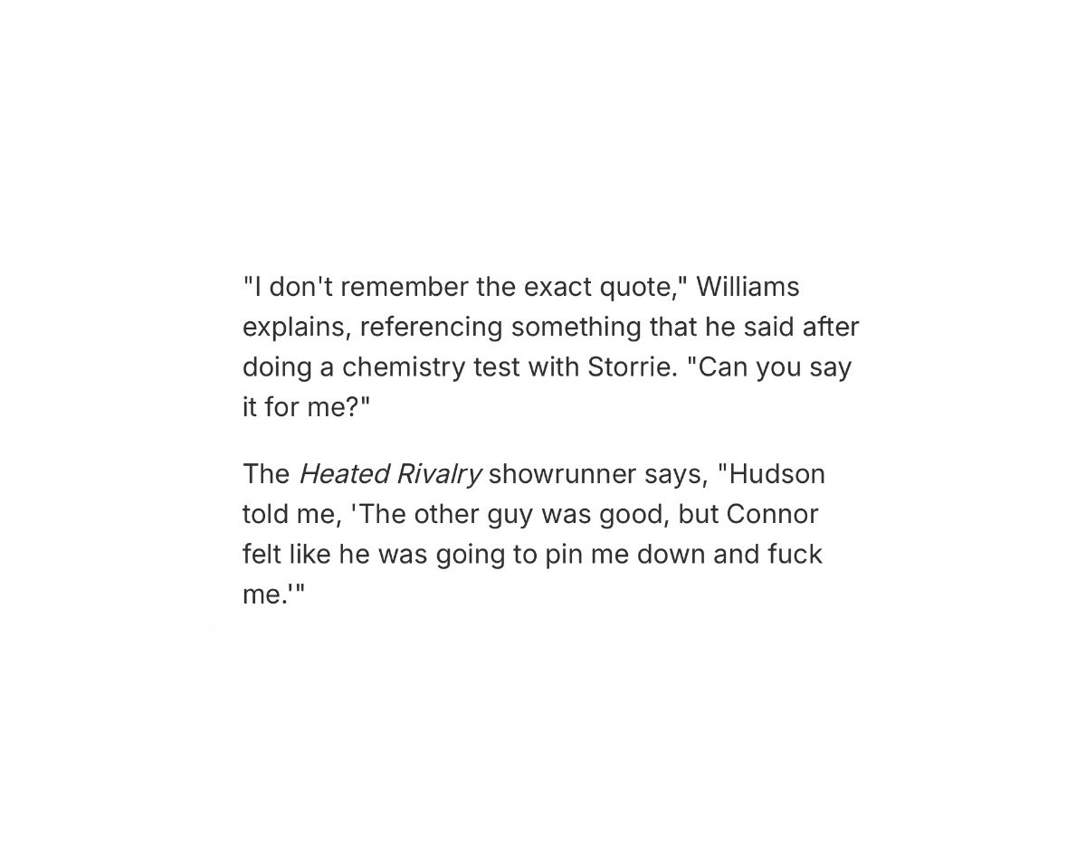 jacob really tried to give him an out and he was like “no, thanks, i don’t need it”

HUDSON FOR THE LOVE OF GOD LOL