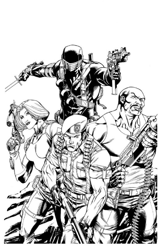 NukeSimek's tweet image. Yo #Joevember! Snake Eyes! Scarlett! Flint! Roadblock! Artwork by @RobertAtkinsArt from #GIJoe Special Missions volume 1! #YoJoe