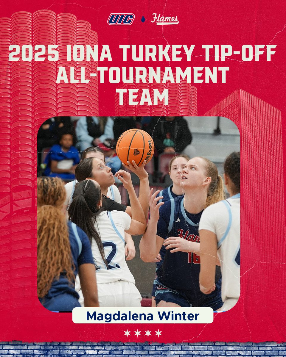 UIC_WBB's tweet image. Congratulations to Julia Coleman and Magdalena Winter for earning a spot on the 2025 Iona Turkey Tip-Off All-Tournament Team! 

#ChicagosCollegeTeam 🏀🔥