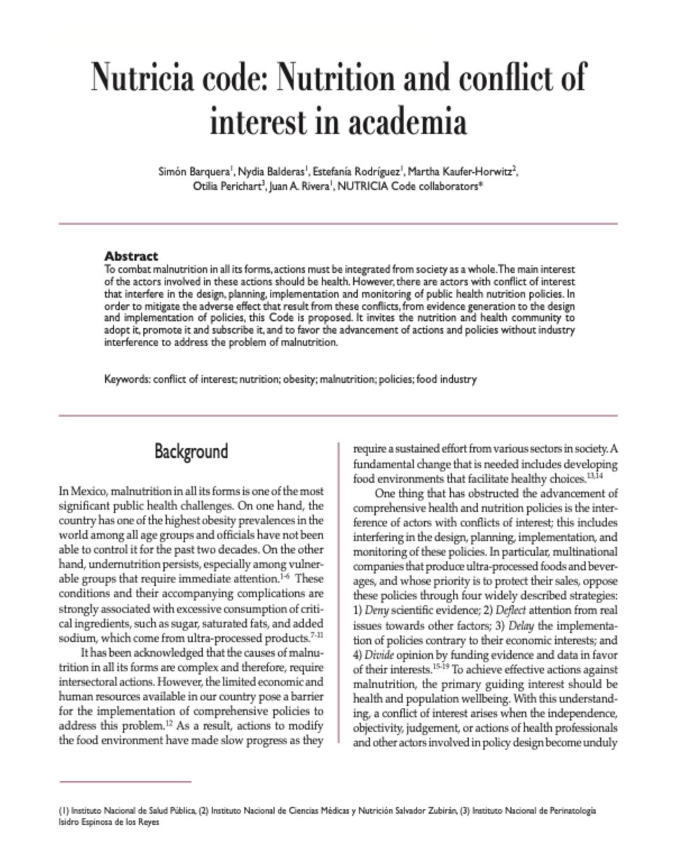¿Ya formas parte de NutriCOI?✨

Únete al grupo de profesionales de la salud y nutrición comprometidos a controlar las enfermedades crónicas de manera ética y transparente, libres de conflictos de interés ✅

Firma el pronunciamiento y sé parte del cambio: insp.mx/nutricoi