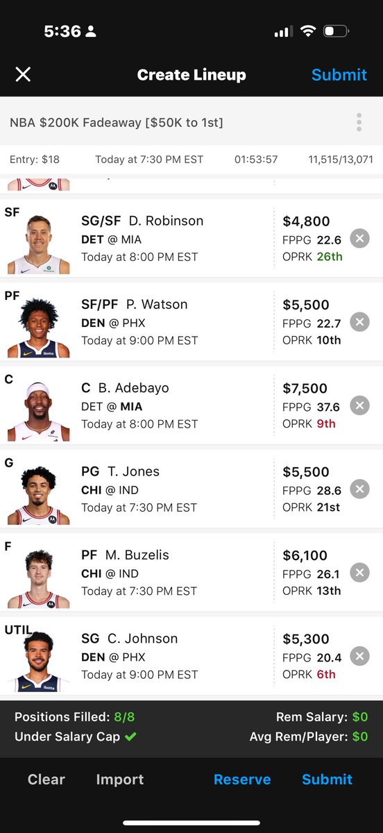 DaVaughn Lucas NBA DraftKings DFS Expert (@LasVegasDFSGuy) / Posts / X