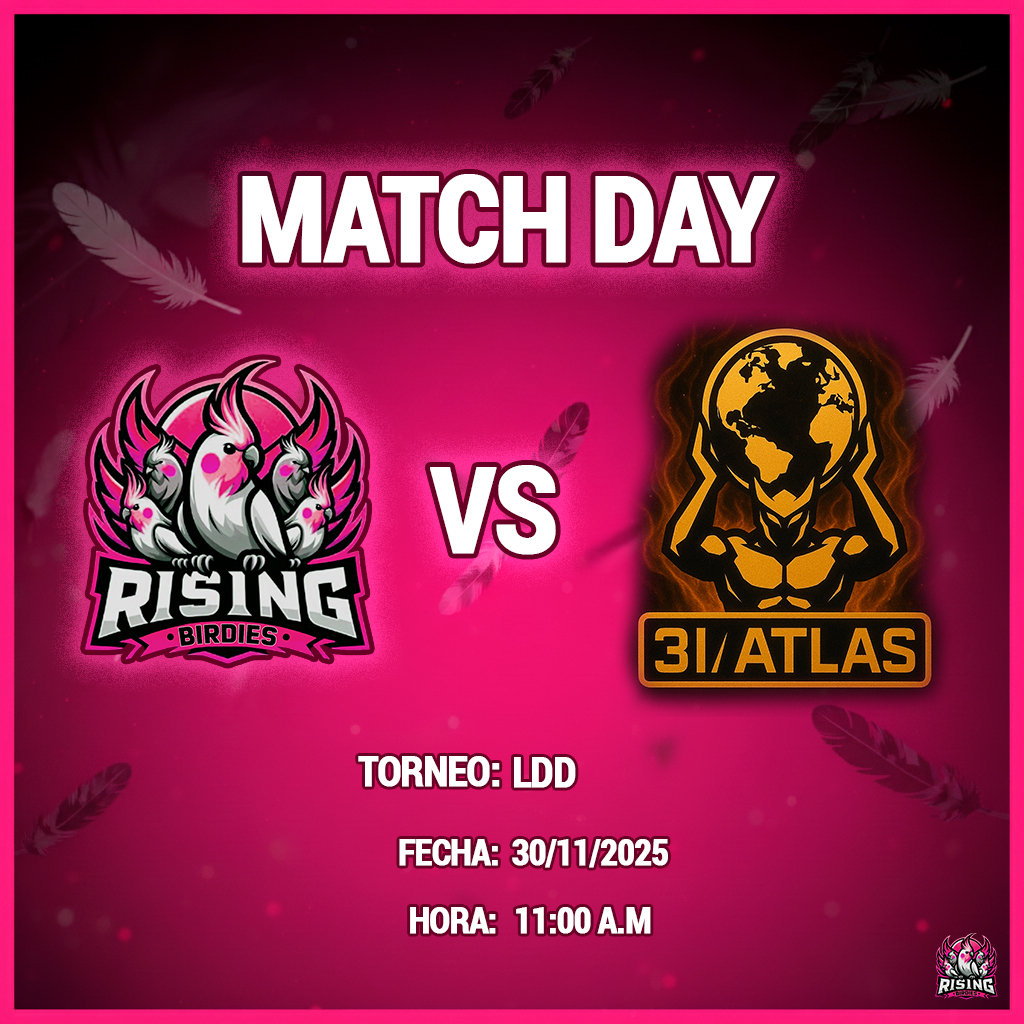 Buenas! Mañana tenemos partido importante contra los chicos de #3IAtlas, quien gane pasa directamente a la siguiente fase. Es un club amigo y vamos a disfrutar del partido ganemos o perdamos, pero queremos ganar, obviamente. 
Nos vemos a las 11:00 A.M del Domingo!
#GoBirdies