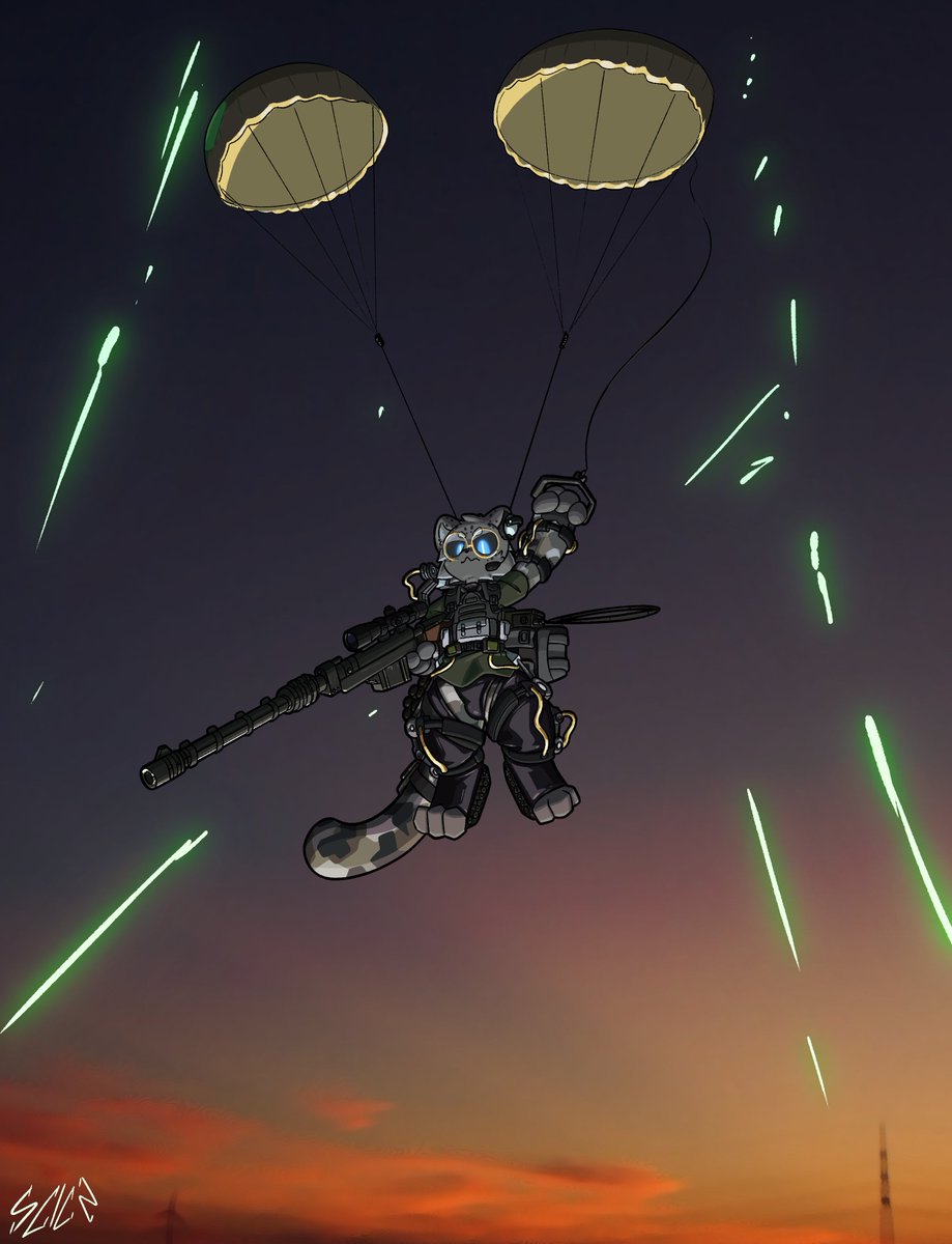 Aerial deployment [Commission]

#Furry #Digitalartwork #Furryartwork #digitalart #landcats #stalker #LandCat