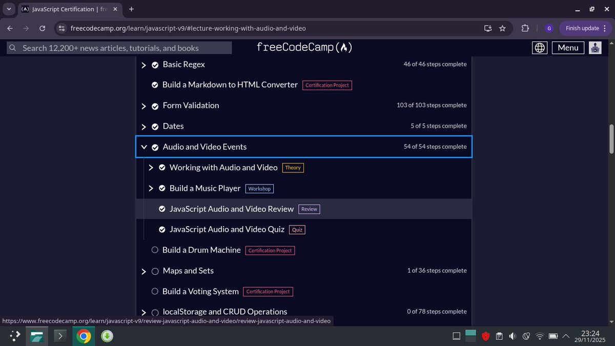 Ujahgrace17's tweet image. Today on #freecodecamp I revised the lecture on audio and video elements and the decided the certification project is not today&apos;s job