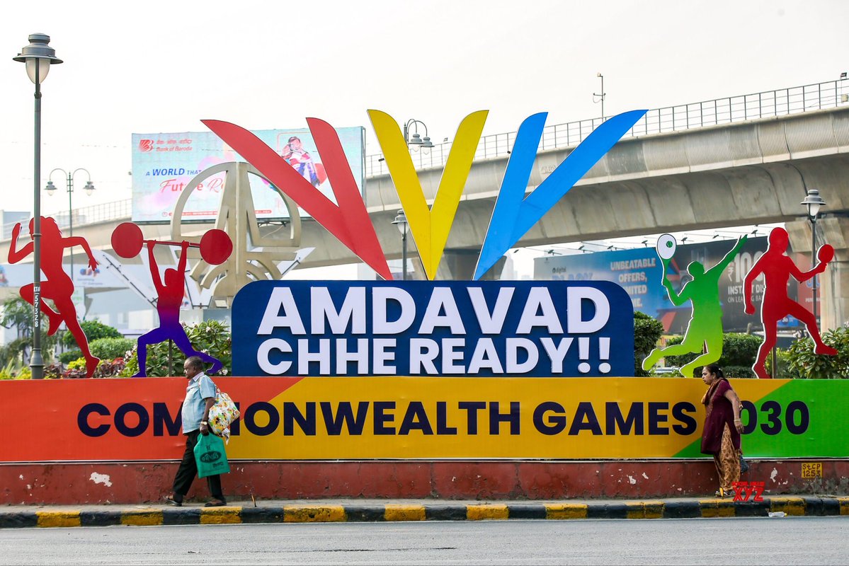 INDinfraeconomy's tweet image. Celebrations in full swing! 

Commonwealth games in Amdavad, and hopefully Olympics 2036. 

#amdavad2030