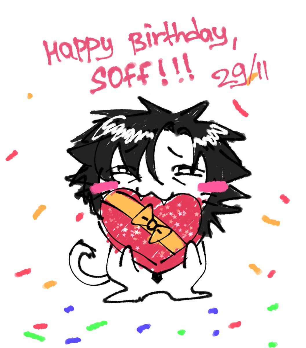 <a href="/walperabend/">✞</a> SOOOOFF HAPPY BIRTHDAY!!!!!!!!!!!🎉🎉 may you have a restful day and may all your days be filled with nothing but peace. you deserve all the best, always keep in mind that you're valuable as much as any other person. and may nothing stop you from making art!!!