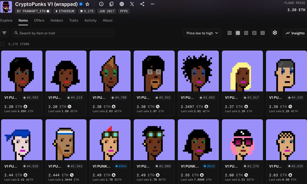 0xjack's tweet image. CryptoPunks V1 are up 40%+ this week, with the floor hitting 2.2 ETH and a rare Zombie selling for 20 ETH. 

@punkreserve also launched $PUNKSR, now at a 580k market cap with 3 V1 Punks accumulated so far.