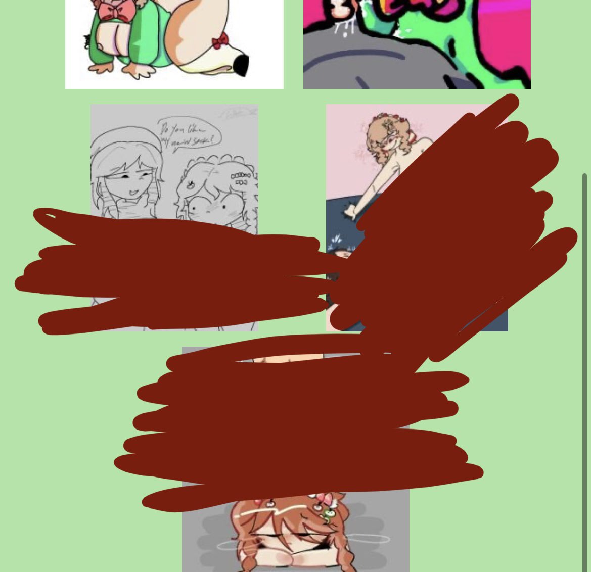 WARNING pls help me take these down. My stalker has been commissioning others to draw nsfw of me. I’m a minor and the artists don’t know about it. Please report the art I’m begging you.
Pls help.