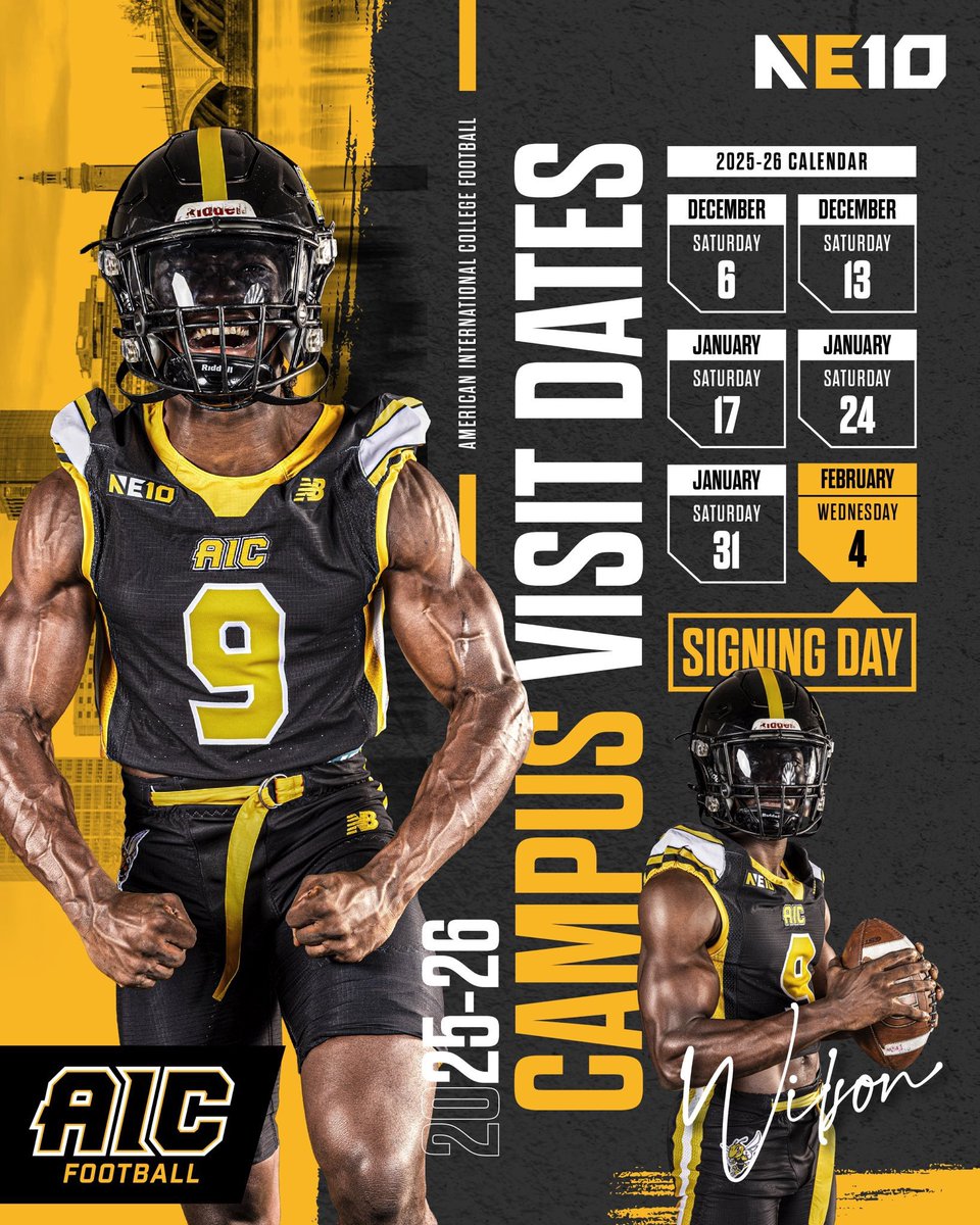 I will be at AIC on January 17th. Thank you <a href="/CoachMikeBlock/">Michael Blochowski</a> for the invite, really excited to get on campus! <a href="/CoachReekNJ/">Tareek Montague</a> <a href="/CoachYasir/">Coach Yasir Thomas</a> <a href="/jalenphillip1/">jalenphillip</a>