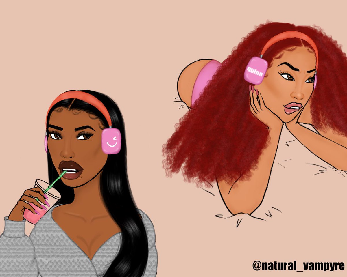 natural_vampyre's tweet image. Haven’t drawn in awhile but the @tryquinn app gave some inspiration. This is for all my Quinn girlies 🎧🎧🎧❤️❤️❤️

#instapost #illustration #digitalillustration #procreateart #quinnapp