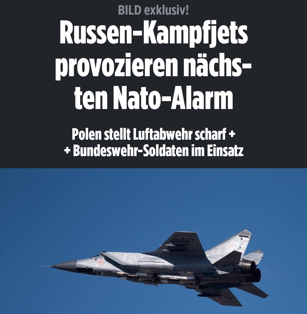 Alternative Schlagzeile: "Russen fliegen im russischen Luftraum"