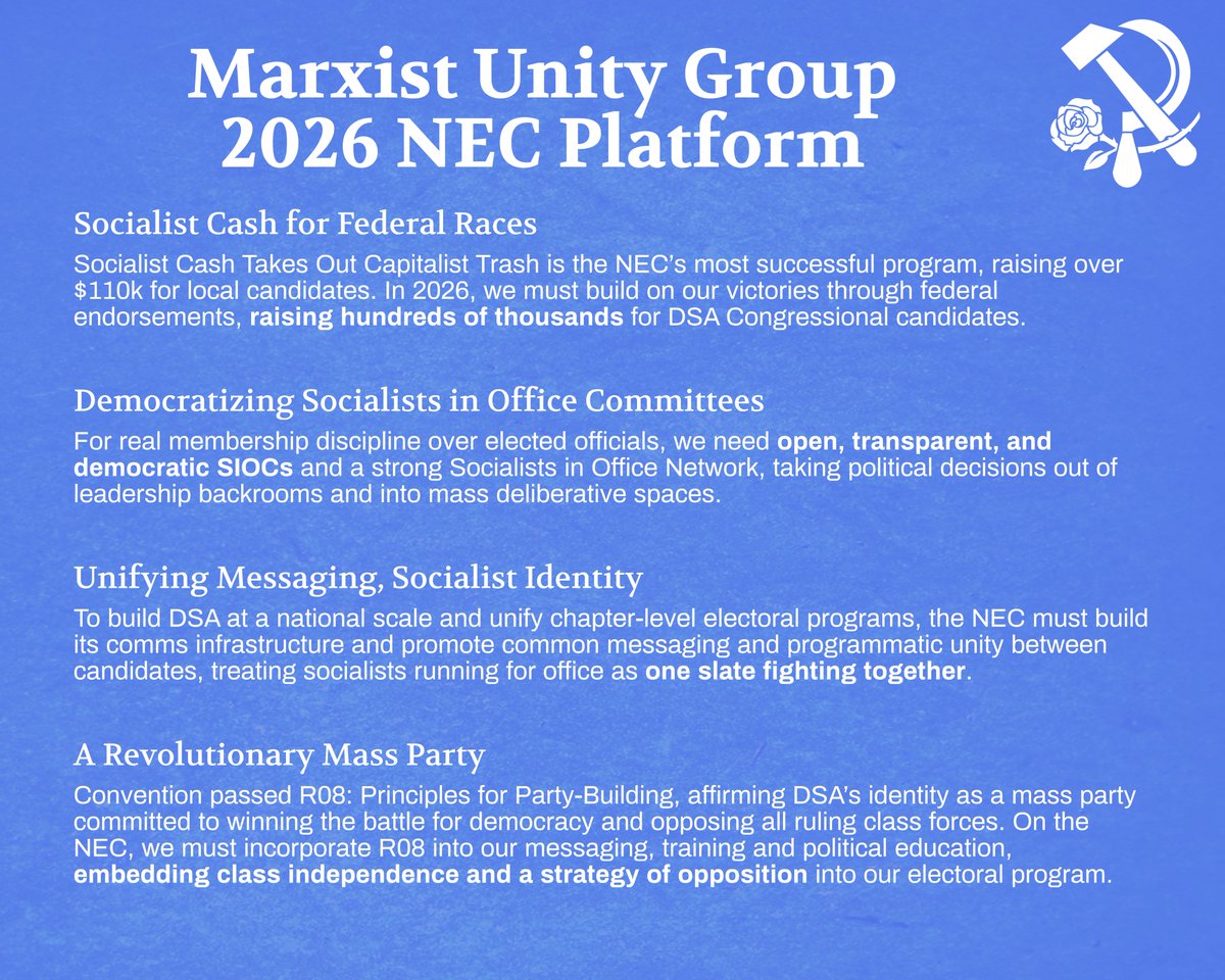 Read our 4-point platform for the NEC and vote MUG 1-2-3 on your ballot 🌹