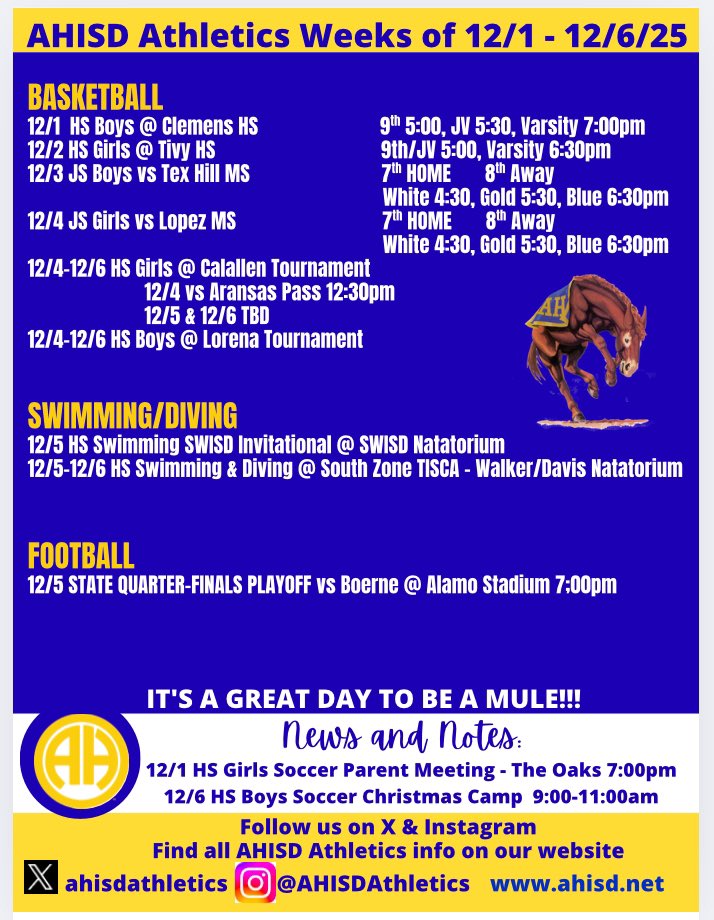 AHISD Athletics tweet media