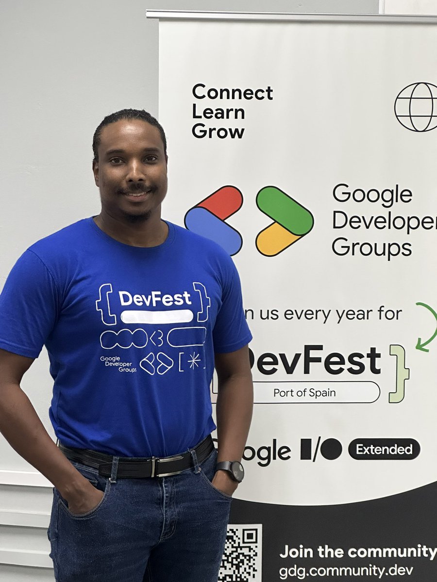 NicSGreene's tweet image. Google Developer Groups 
Port of Spain
DevFest Caribbean 2025

Anansi Mentality - Irwin Starr Williams

Thank you to GDG for inviting us to participate, UTT for agreeing to host, and my team for their tireless work.

Well that’s not entirely true. We are tired lol

Jackets are 🔥