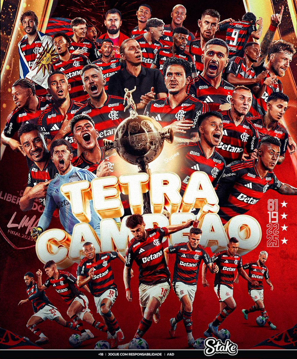 PoetasFla's tweet image. AMÉRICA É RUBRO NEGRA PELA QUARTA VEZ ❤️🖤