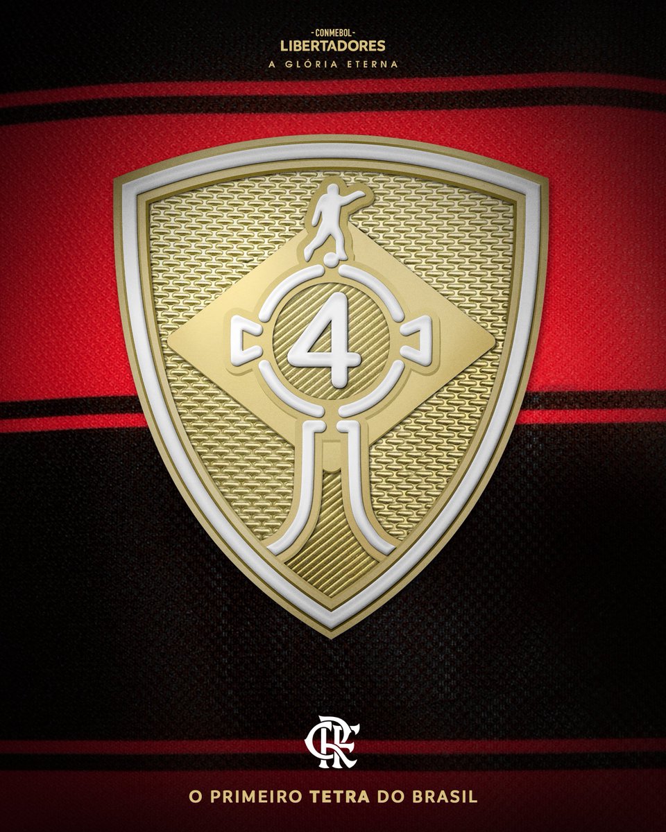 LibertadoresBR's tweet image. 🔝 A quarta #GloriaEterna é sua, @Flamengo!

🇧🇷❤️🖤 O maior campeão brasileiro da CONMEBOL #Libertadores 👏🏽