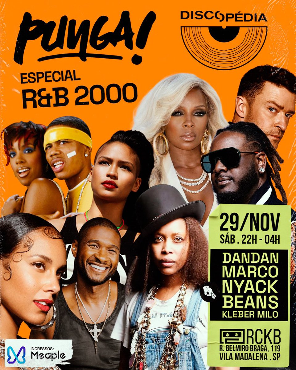_Discopedia's tweet image. Primeiro encontro da sensacional de São Paulo com a Punga!

Daqui a pouco, a partir das 22h, na Casa Rockambole.

Especial R&amp;amp;B 00's do começo ao fim!

DJs DanDan, Marco, Nyack, Beans &amp;amp; Kleber Milo nos toca-discos.

Pouquíssimos ingressos disponíveis na porta!