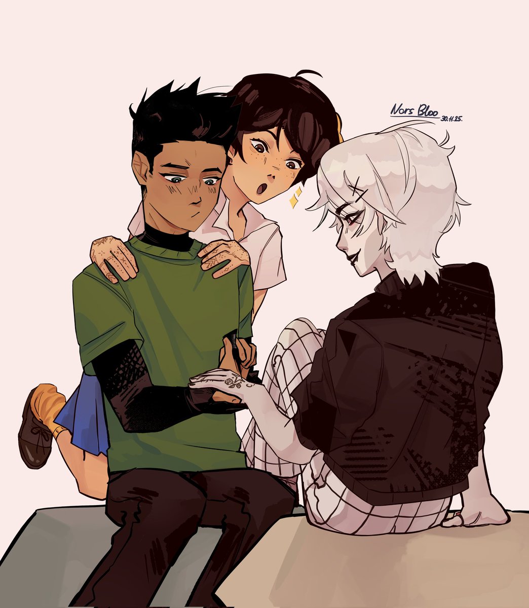 BlackieDay71967's tweet photo. Art request from @AmeerAlJinn
The idea of Damian bonding with the girls through henna sounded really fun, so here I am! :P
#DamianWayne #MapsMizoguchi #FlatlineDC #daminika https://t.co/K5VWx7qX6L