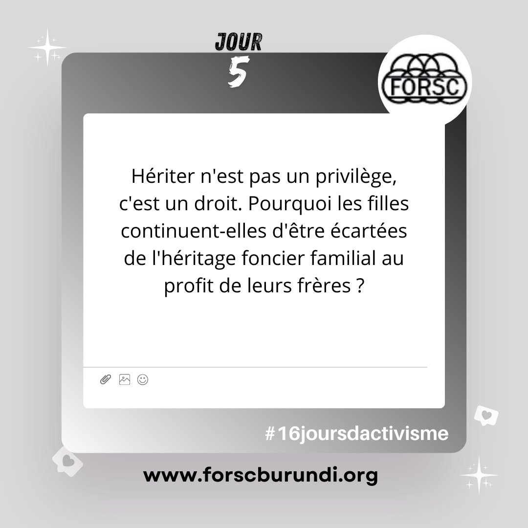 FORSC_BURUNDI's tweet image. Chers jeunes, ne soyez pas toujours tordus par des idées discriminatoires. 
#Burundi 
#J5
#16joursdactivisme