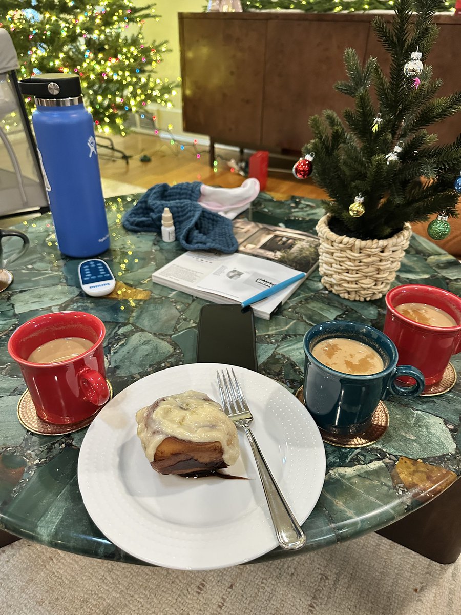 A friend made cinnamon rolls, and I made chai to go with them. Turns out, chai and cinnamon rolls are an amazing combo!