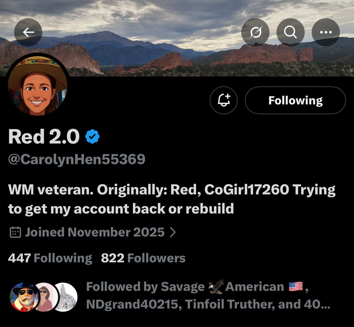 SGTWipper1Each's tweet image. Our friend, Red, was hacked and is rebuilding. All hands on deck to help her out! 

@CarolynHen55369