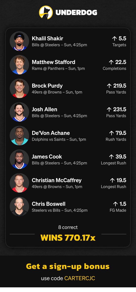 play.underdogfantasy.com/es-QqV78B5zdb

Tap in I’m feeling this for tomorrow 🌪️