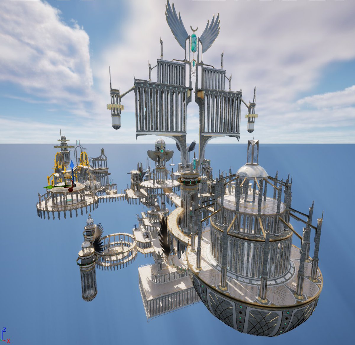ARKAxiomGame's tweet photo. Floating city unlocked! ✨

Next steps: adding collisions and clouds for a more heavenly vibe.

#gamedev #ue5 #indiedev #gameart #leveldesign #kitbash3d #devlog #indiegame #environmentart https://t.co/2g1xGPs8qc