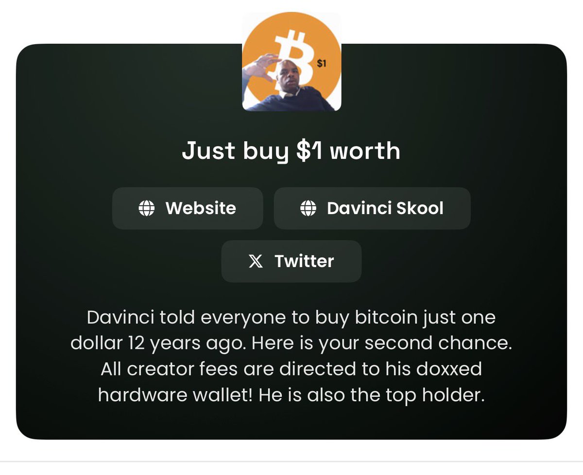 HODLONSOLANA1's tweet image. 10 million plus.  In coming weeks. 

Real story. Just buy $1. Davinci told everyone  to just buy $1.   

6izGvyARJaQKGGjaswNkHRRJgHyLMe1MCjREmbMgpump