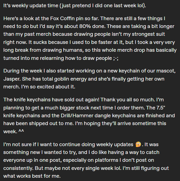 Weekly update time ^^
