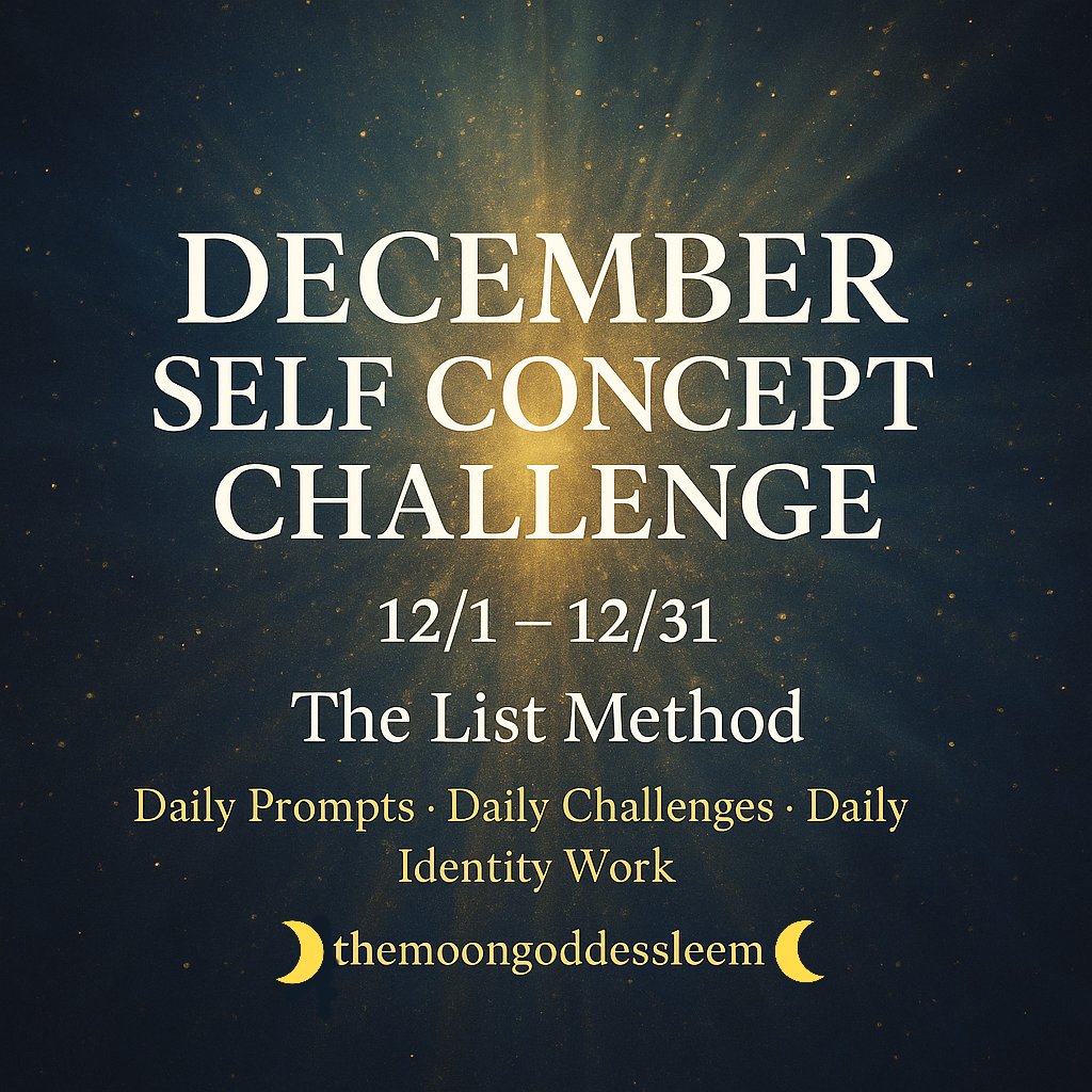 Melanin_Magic33's tweet photo. December Self Concept Challenge starts 12/1 ✨

The List Method Edition📝

Daily prompts &amp; challenges 

If you’re ready to rebuild your self concept and walk into 2026 as THAT version of you…tap in!!

#SelfConceptDecember #ListMethod #InnerTruthCreation https://t.co/mQwZ0XHb1G