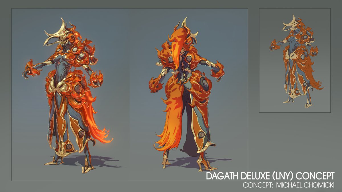 Dagath Deluxe Concept which was shown in the Warframe Dev stream 191, is a testament to Digital Extremes and their artistic vision. 

I've said many times over on my live streams (twitch.tv/pnx_vector), that if you look at the very early Prime Warframe designs and compare them
