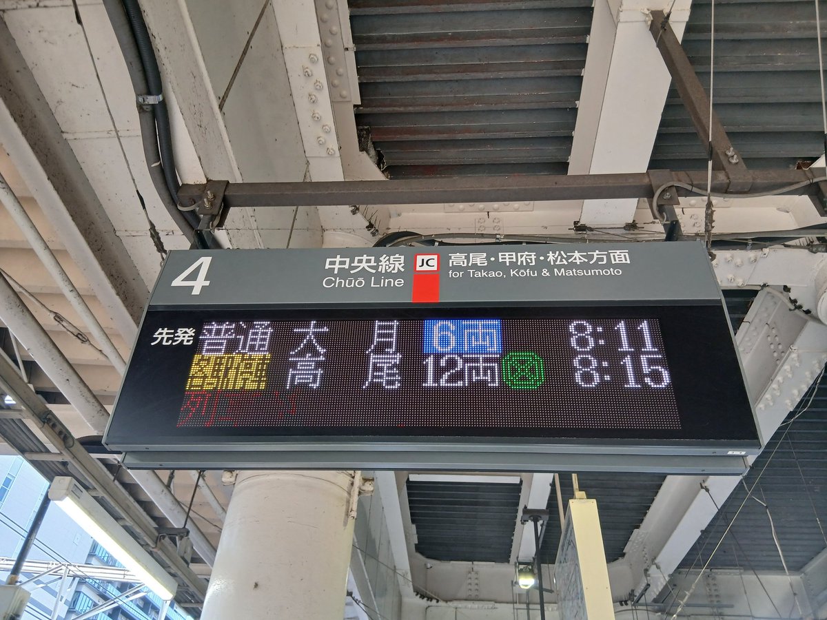 高尾です これが今後高尾以東でこの表示見られなくなってしまうなんて思ってもい