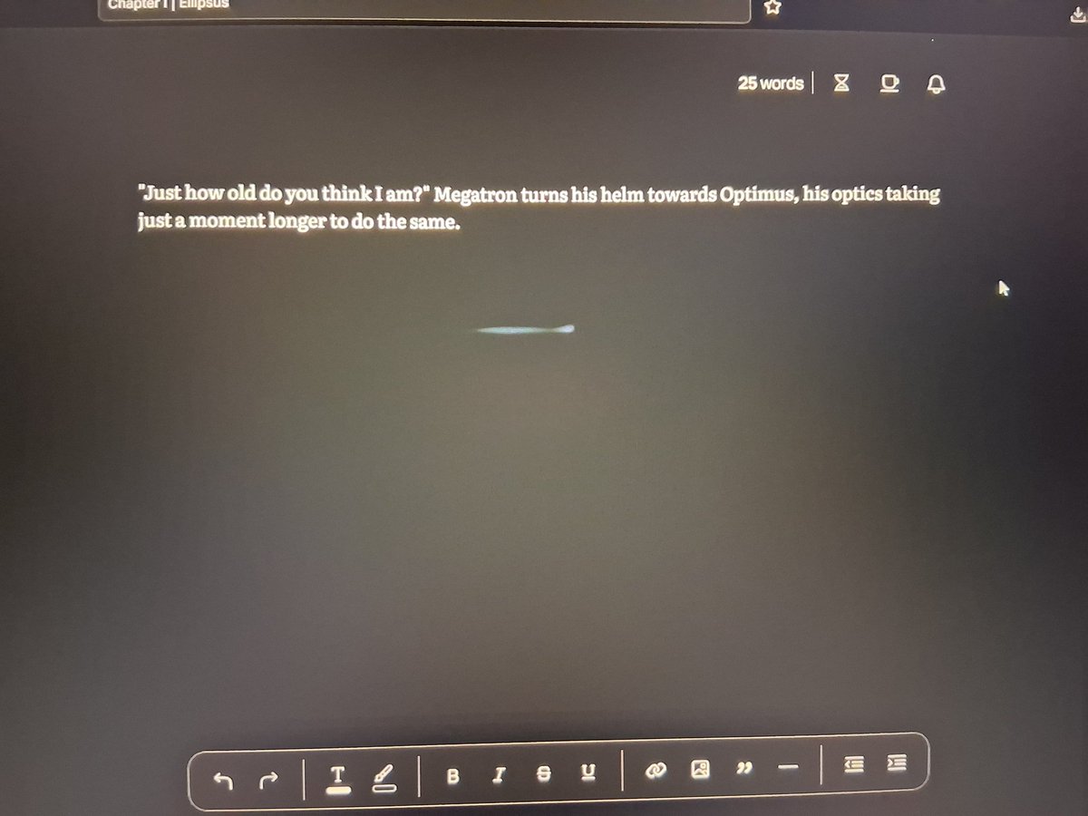 I keep redoing the first few paragraphs but at least I have this to build up to 😔 #TFA #Megop