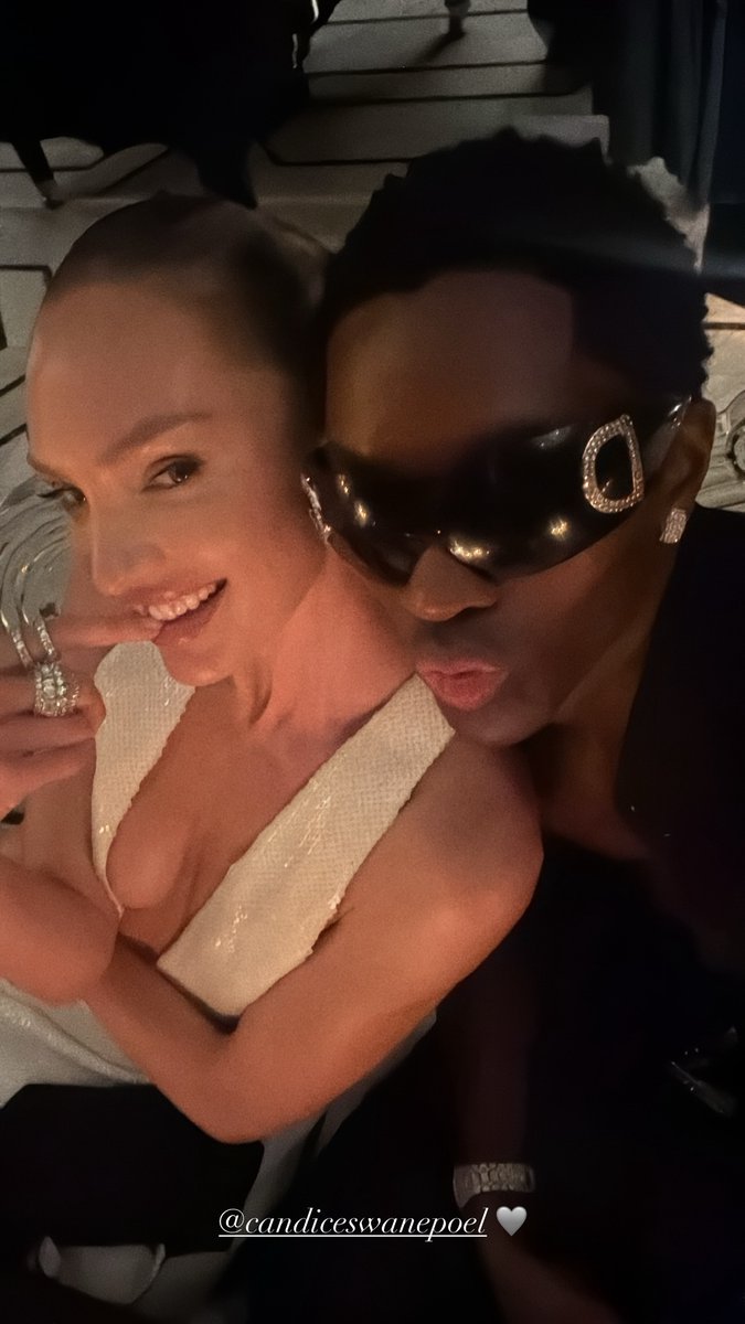 Candice Swanepoel in Doha with Alton Mason and Cindy Bruna.