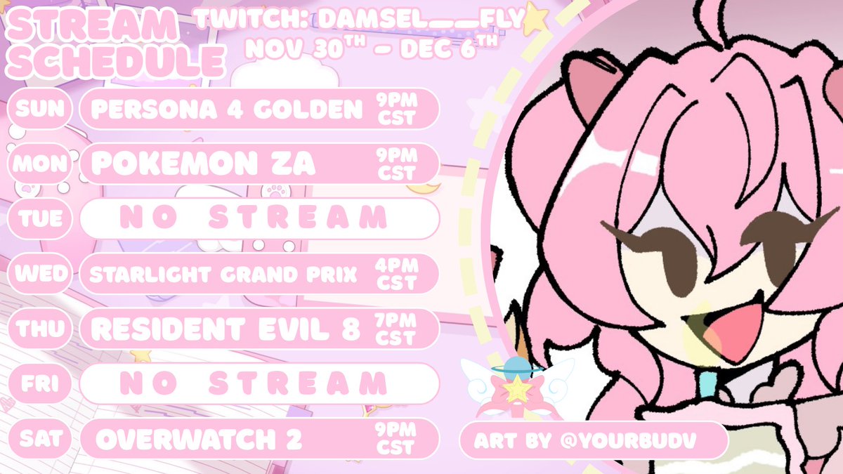 ⭐️ Next weeks schedule is here! ⭐️

What a magical week! I can’t wait to see who wins the Starlight Grand Prix 👀